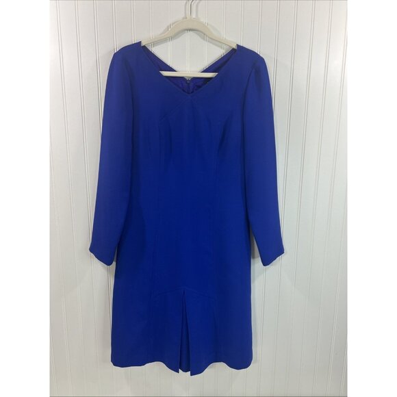 The Perfect Dress Dresses & Skirts - The Perfect Dress Women 6 Small V Neck Blue Long Sleeves Lined